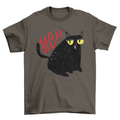 Unimpressed Black Cat "Meh" T-Shirt - Funny Cat Lover Gift