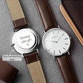 Personalized Handwriting Engraved Watch for Men - Unique Groomsmen & Anniversary Gift