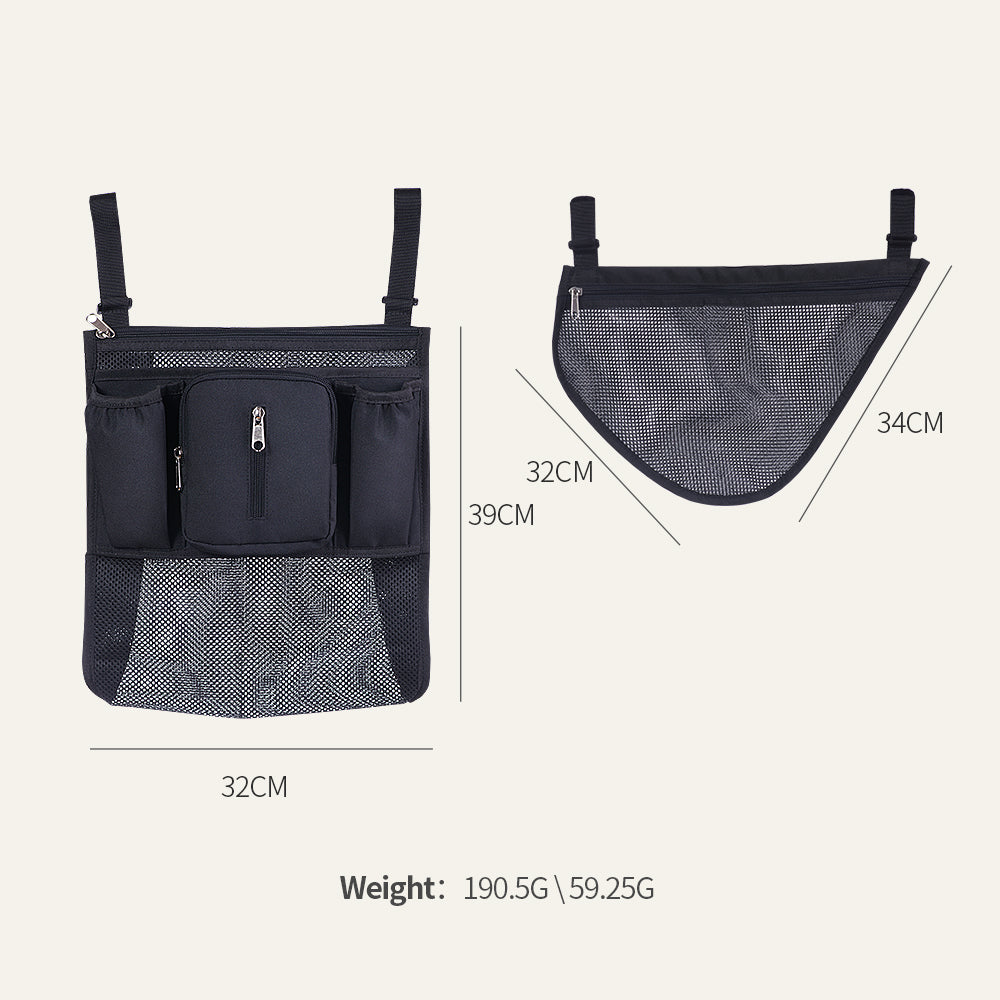 Universal Stroller Organizer with Insulated Cup Holder — 2-Piece Mesh Set