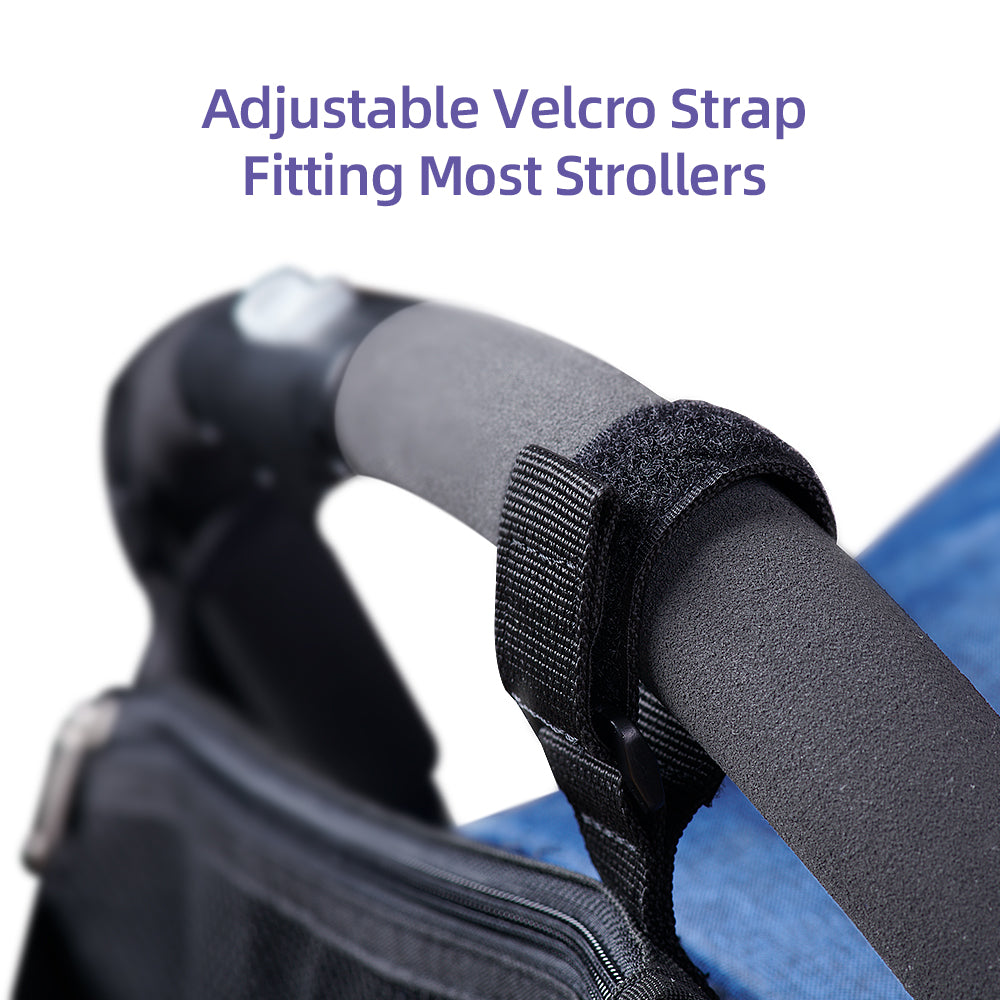 Universal Stroller Organizer with Insulated Cup Holder — 2-Piece Mesh Set
